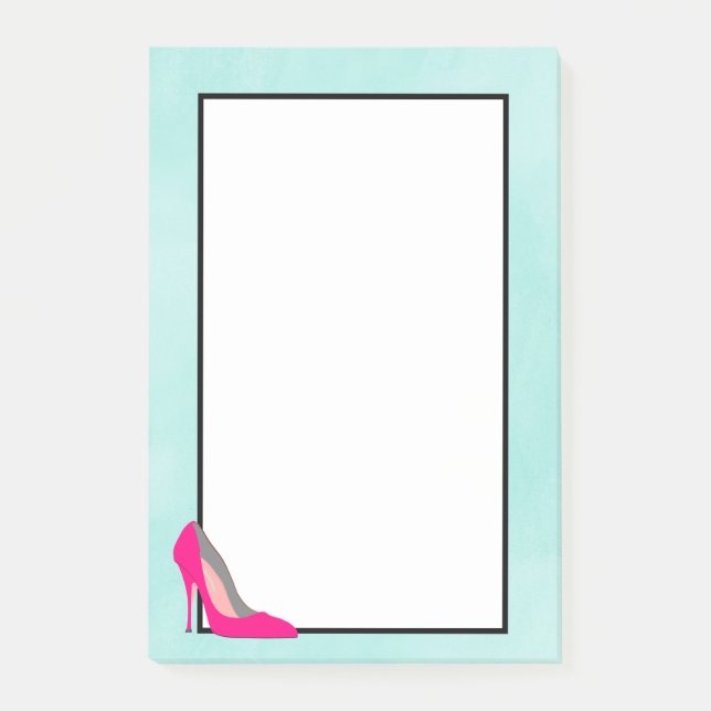 Hot Pink Stiletto Post-it Notes (Front)