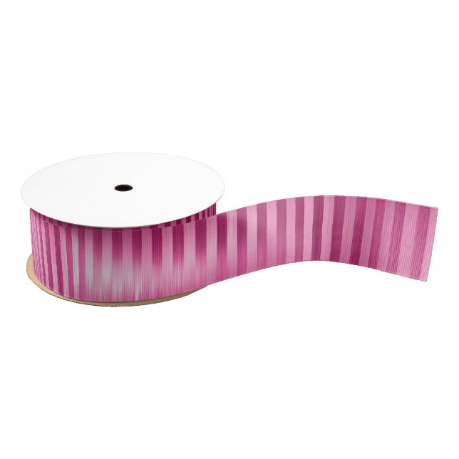 Hot Pink Stripes  Grosgrain Ribbon (Spool)