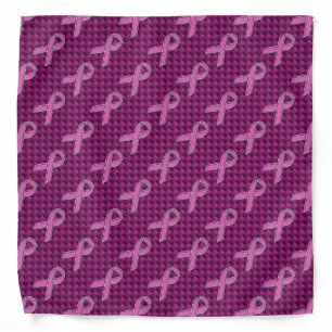 Hot Pink Style Ribbon Awareness Carbon Fiber Bandana