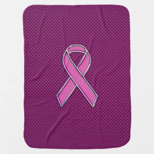 Hot Pink Style Ribbon Awareness Carbon Fiber Swaddle Blanket