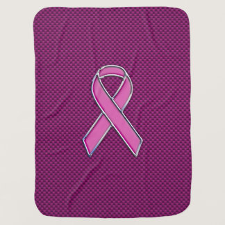 Hot Pink Style Ribbon Awareness Carbon Fiber Swaddle Blanket