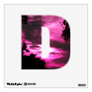 Hot Pink Sunrise In The Clouds Wall Decal