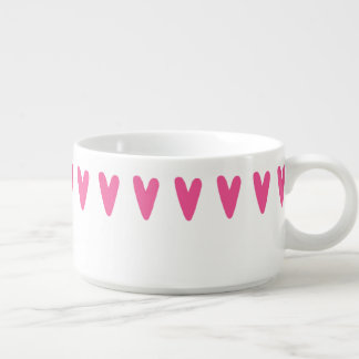 Hot Pink Sweet Heart Pattern Bowl