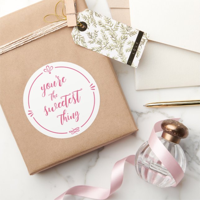 Hot Pink Sweetest Thing Label (Gifting)