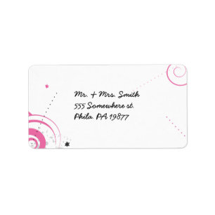 Hot Pink Swirl Stars Bat Mitzvah reply sticker