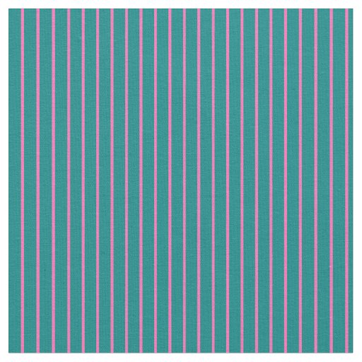 Hot Pink & Teal Lines Pattern Fabric