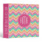 Hot Pink Teal Orange Chevrons Custom Monogram