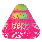 Hot pink techno raining pixels groovy bluetooth speaker (Back)