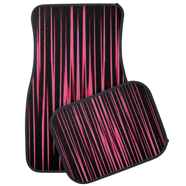HOT PINK TILE (an abstract art design) ~ Car Floor Mat (Set)
