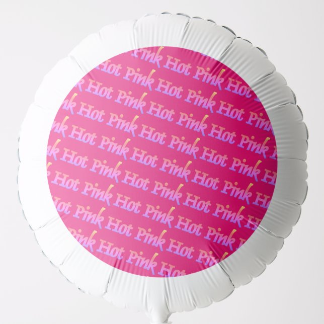 Hot Pink tilted helium balloon (Front)