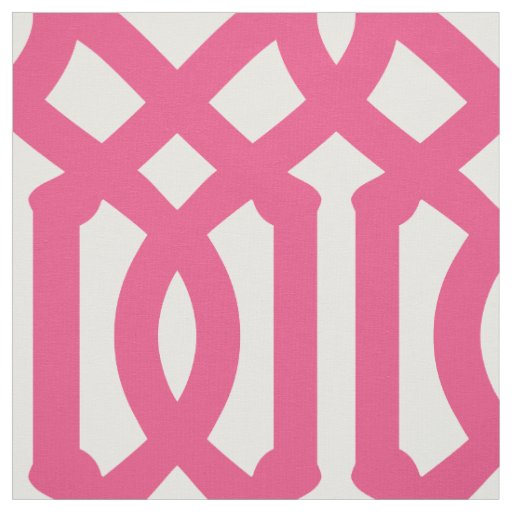 Hot Pink Trellis Large Scale Fabric