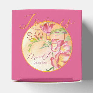 Hot Pink Tropical Freesia Favor Boxes