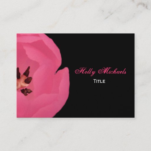 Customizable Hot Pink Tulip Business Card