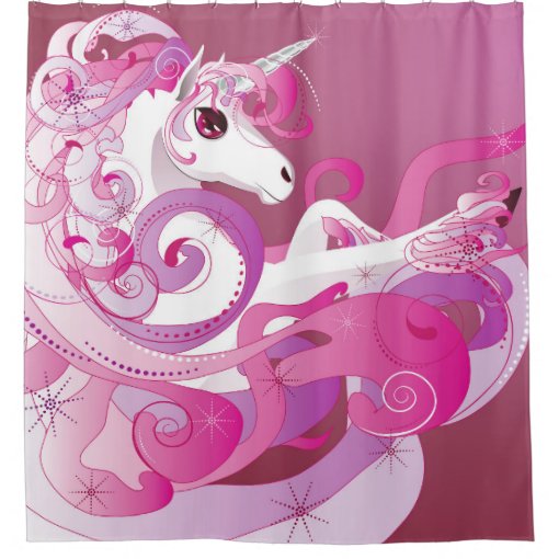 Hot Pink Unicorn Shower Curtain Zazzle