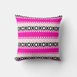 Hot Pink Valentine Throw Pillow