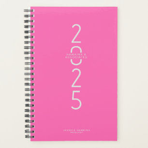 Hot Pink Vertical Modern Year Weekly Planner