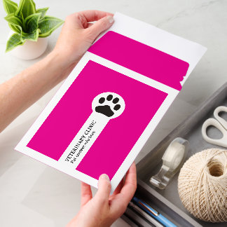 Hot pink Vet/Veterinary Clinic minimalist Envelope Mailers