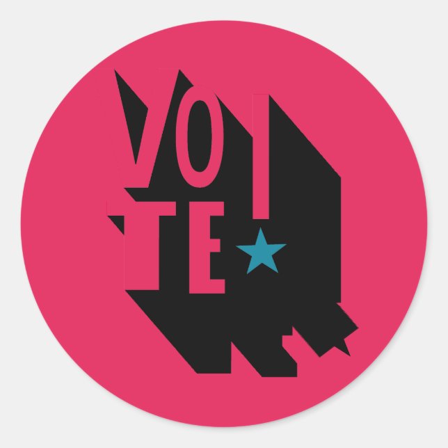 Hot Pink VOTE! Sticker