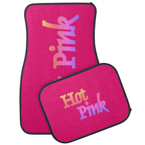 Hot Pink w name car mats front and rear