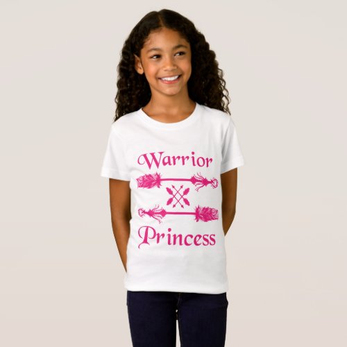 Hot Pink Warrior Princess T_Shirt