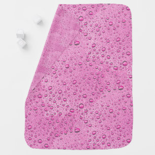 Hot pink water droplets baby blanket