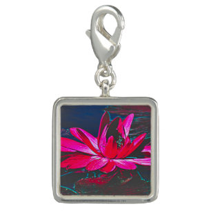 Hot Pink Water Lily Charm