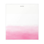 Hot Pink Watercolor Ombre Chic Personalized Notepad at Zazzle
