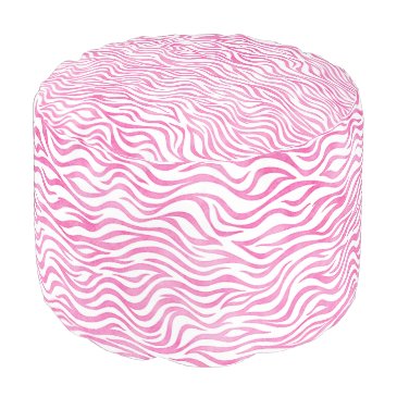 Hot Pink Watercolor Zebra Pattern