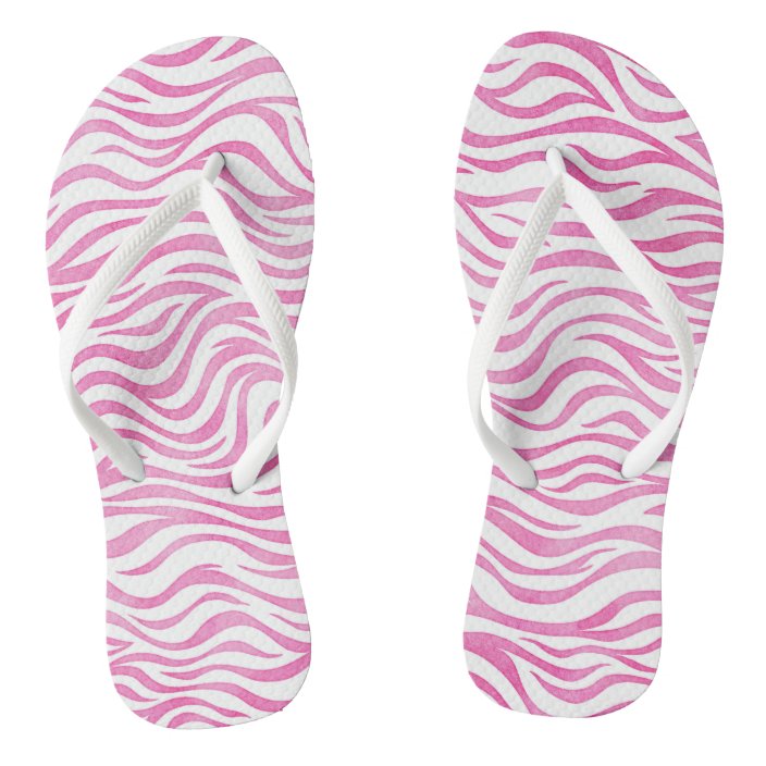 zebra print flip flops