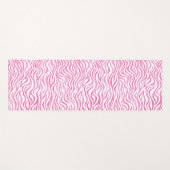 Hot Pink Watercolor Zebra Print Yoga Mat (Front (Horizontal))