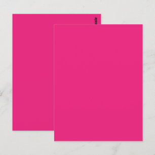 Hot Pink Wedding   Bold Solid Color Invite