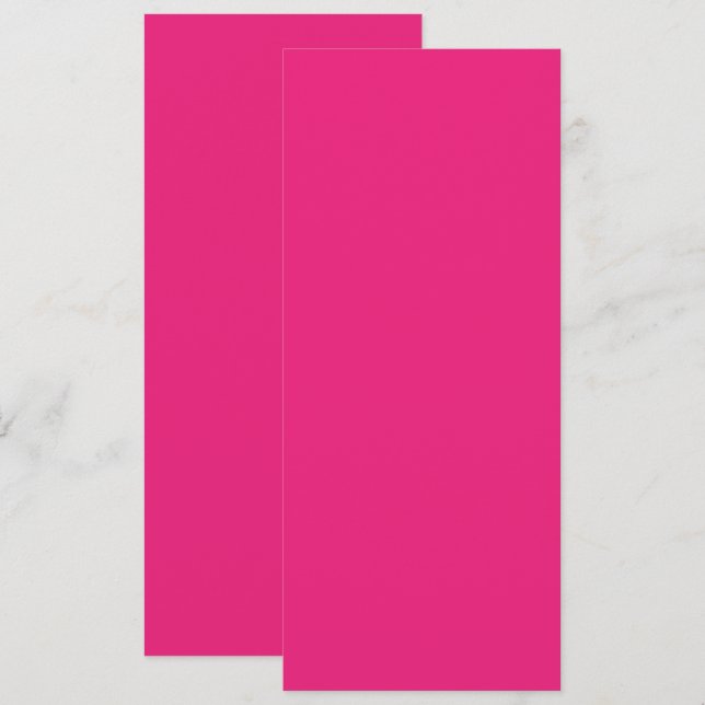Hot Pink Wedding | Bold Solid Color Invite (Front/Back)