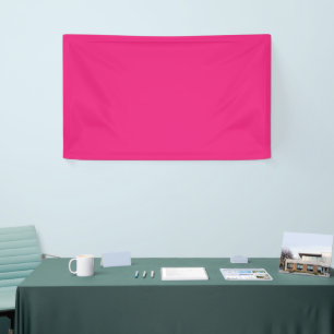 Hot Pink Wedding Bold Solid Color Invite Banner