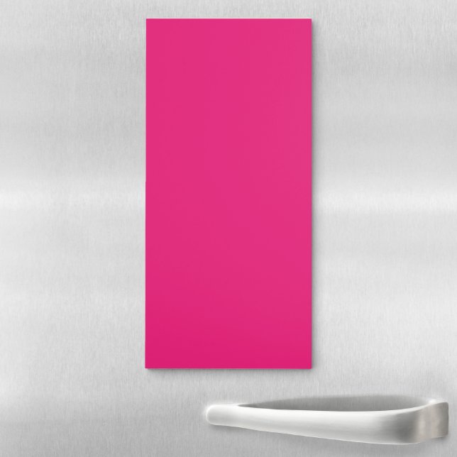 Hot Pink Wedding | Bold Solid Color Invite Magnetic Notepad (In Situ)