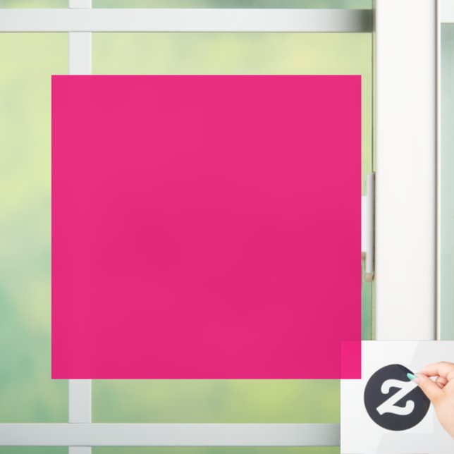 Hot Pink Wedding | Bold Solid Color Invite Window Cling (Home)