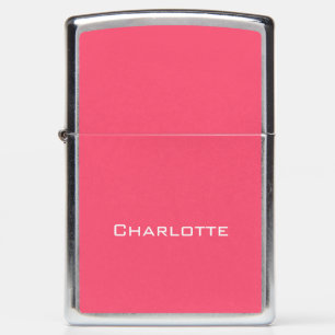 Hot Pink Wedding Bridesmaid Personalized Zippo Lighter