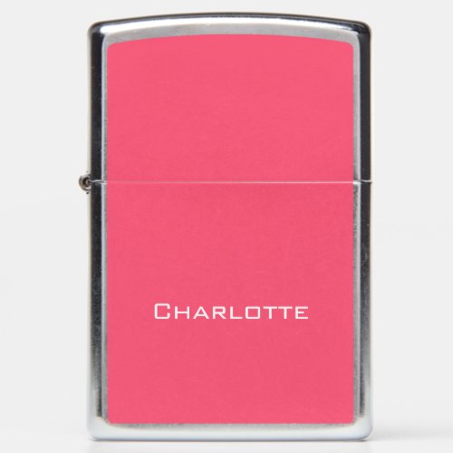 Hot Pink Wedding Bridesmaid  Personalized Zippo Lighter