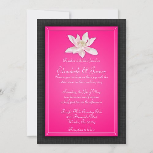 Hot Pink Wedding Invitations