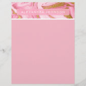 Hot Pink, White and Gold Foil Modern Marble (Front)