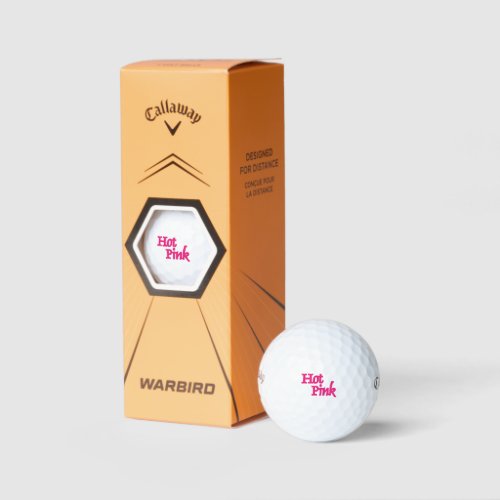 Hot Pink White Callaway Warbird golf balls 3 pk