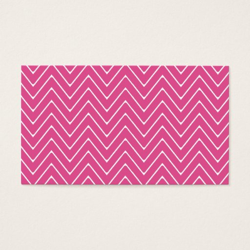 Customizable Hot Pink White Chevron Pattern 2A Business Card Templates