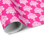 Hot Pink | White Damask Wrapping Paper<br><div class="desc">This beautiful damask gift wrapping paper is perfect for your gifting needs! Wrap a birthday gift, baby shower gift, bridal shower gift, wedding gift, or gift for any other special occasion. It's also a wonderful choice for wrapping paper crafts : wrapping paper envelopes, wrapping paper bunting, wrapping streamers or wrapping...</div>
