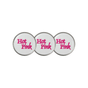 Hot Pink White golf ball markers