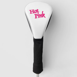 Hot Pink White golf club driver head cover