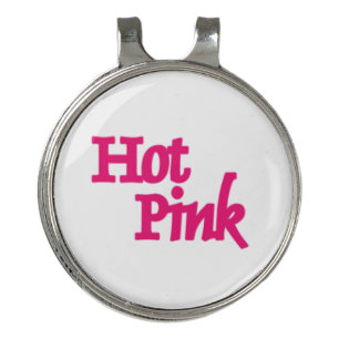 Hot Pink White golf hat clip ball marker