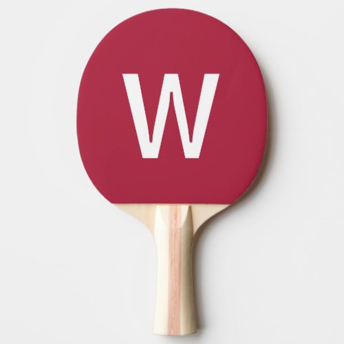 Hot pink & white Personalized Ping Pong Ball Paddle