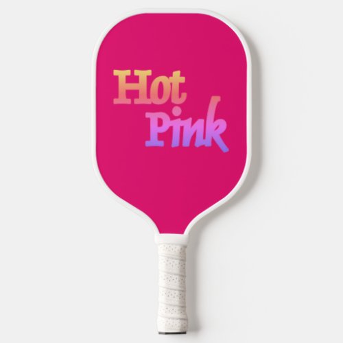 Hot Pink white pickleball paddle