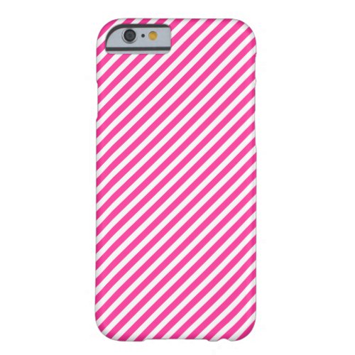 Hot Pink  White Striped iPhone 6 Case