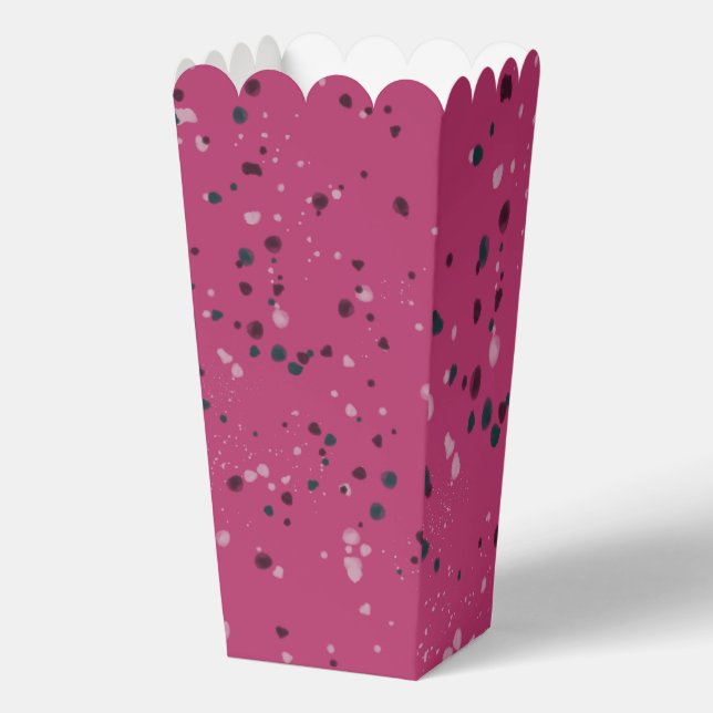 Hot Pink With Confetti Favor Boxes (Back)