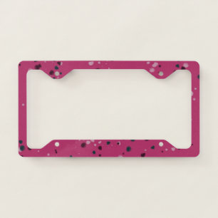 Hot Pink With Confetti License Plate Frame